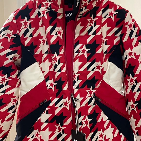 BOSS Red and White Star Pattern Jacket - Picture 2 of 4
